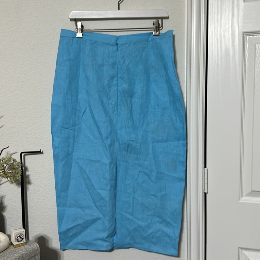 NWT Fanm Mon
Marion Embroidered Linen Midi Pencil Skirt - Picture 7 of 8